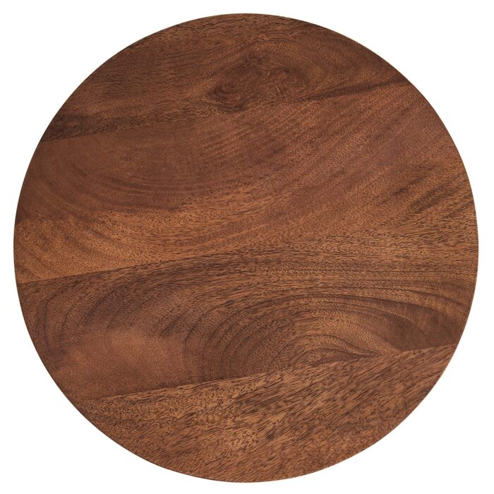 Valeo Round Wood and Metal Side Table - Image 6
