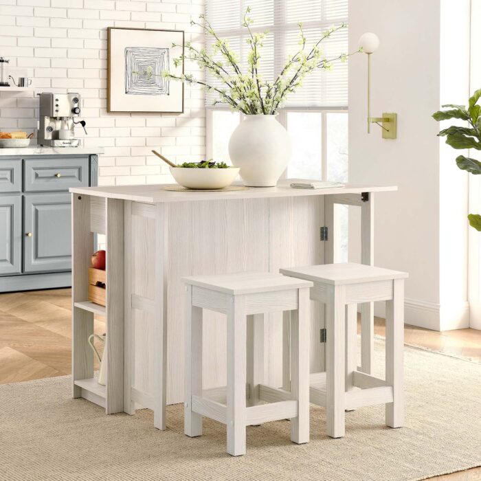 Piece Kitchen Island and Stool Set