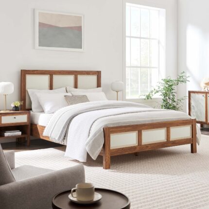 Wood Grain Platform Bed