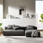 Upholstered Fabric Sectional Sofa