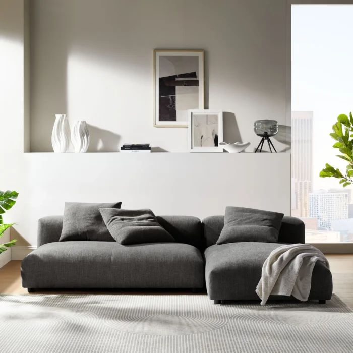 Upholstered Fabric Sectional Sofa