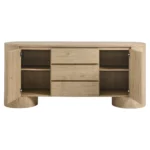Duval 71" Rounded Sideboard Storage Cabinet - Image 6