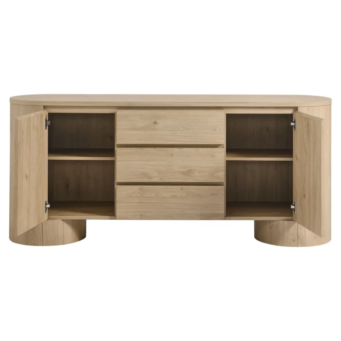 Duval 71" Rounded Sideboard Storage Cabinet - Image 6