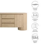 Duval 71" Rounded Sideboard Storage Cabinet - Image 3