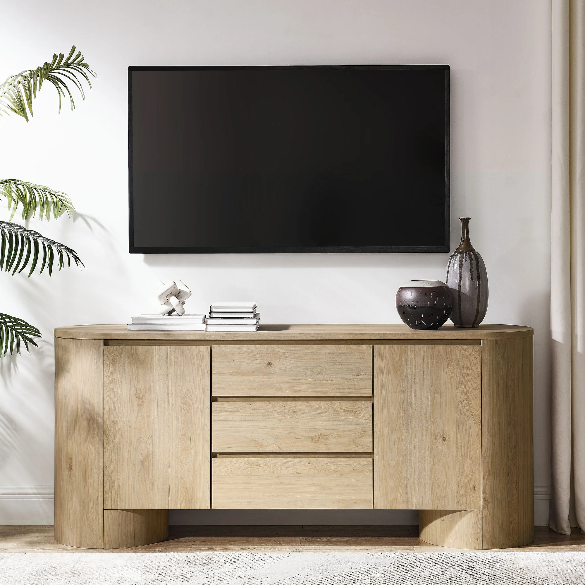 img2_EEI_7050_HCK_7 Duval 71" Rounded Sideboard Storage Cabinet - Image 1