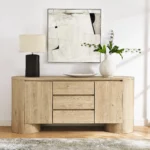 Duval 71" Rounded Sideboard Storage Cabinet - Image 10