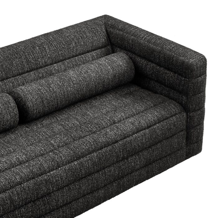 Relle Channel Tufted Boucle Upholstered Sofa - Image 3
