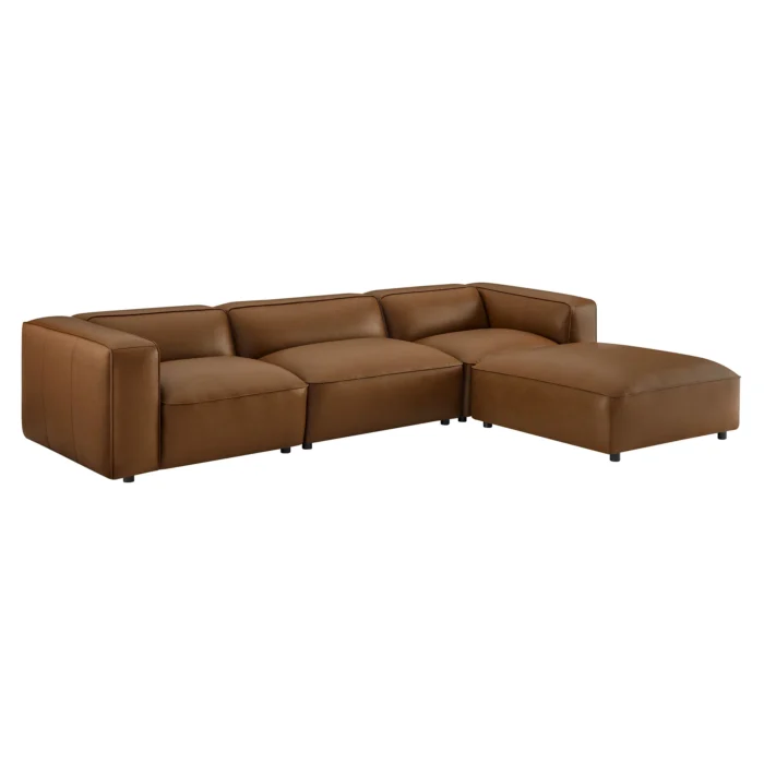 Auren 4-Piece Vegan Leather Modular Sofa - Image 3