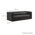 Relle Channel Tufted Boucle Upholstered Sofa - Image 7