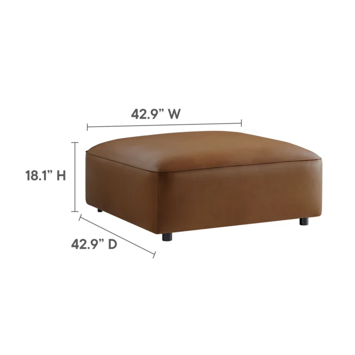 Auren 4-Piece Vegan Leather Modular Sofa - Image 5