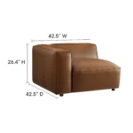 Auren 4-Piece Vegan Leather Modular Sofa - Image 4