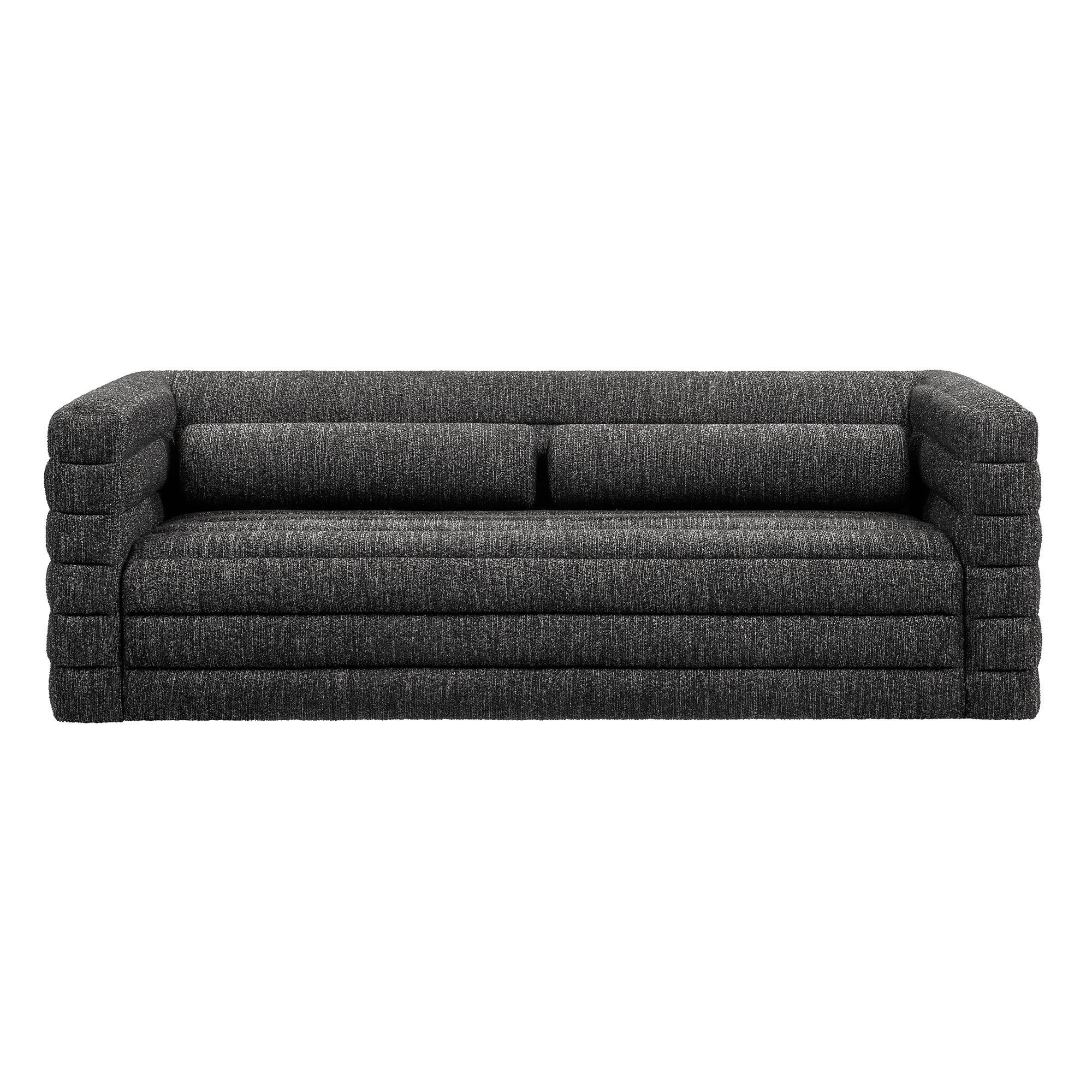 img9_EEI_7136_CHA_4 Relle Channel Tufted Boucle Upholstered Sofa - Image 4